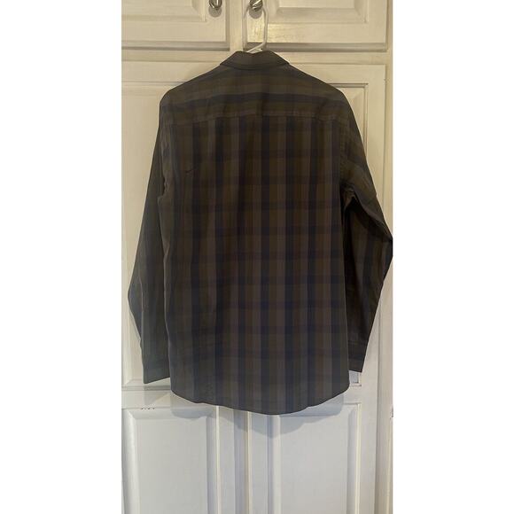 Cole Haan Shirt Men’s Medium Blue Gray Oxford Long Sleeve Button Up Grand OS - Picture 7 of 10